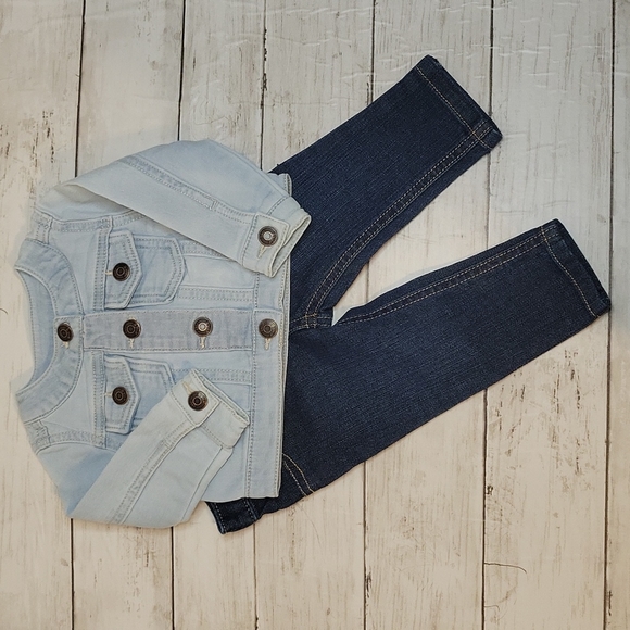 Petite Veste En Jean OshKosh B'gosh Taille 3T Fille - Occasion Très Bon état, Thème Ferme